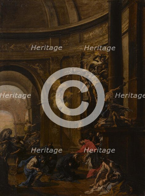 Saint Carlo Borromeo Receiving the Oblates , . Creator: Magnasco; Alessandro (1667-1749).