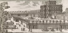 View of the side facade of the Palazzo Pamphili and its garden (Secondo prospetto pe..., after 1677. Creator: Simone Felice.