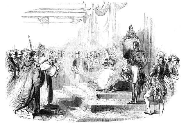 Presentation of the Address in the Reception Room, 1844. Creator: Unknown.