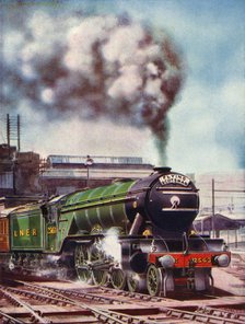 'The "Flying Scotsman" leaving King's Cross Station, hauled by No. 2563', 1935-36. Creator: Unknown.