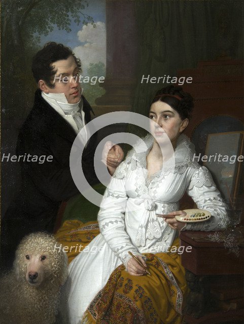 Portrait of Princess Alexandra and Prince Aleksey Lobanov-Rostovsky', 1814. Creator: Borovikovsky, Vladimir Lukich (1757-1825).