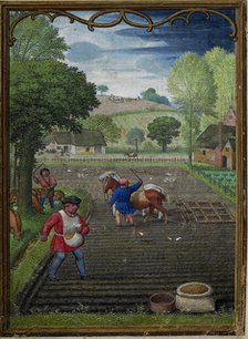 The Hours of Hennessy (Hours of Notre-Dame). Labors of the Months: September, c1530. Creator: Bening, Simon, (Workshop) (ca 1483-1561).