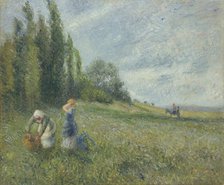 Peasant women in the fields, Pontoise, 1880. Creator: Pissarro, Camille (1830-1903).