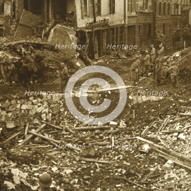 The taking of Ham, Northern France, 1917. Artist: Unknown.