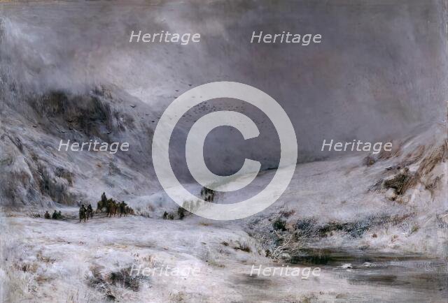 Passage of Montrose's Army Through Glencoe (Legend of Montrose), 1876. Creator: George Reid.