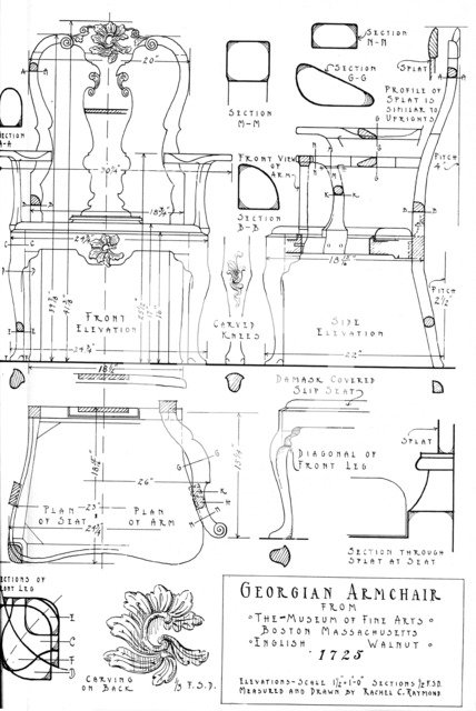 'Georgian Armchair', 1922. Artist: Rachel C Raymond.