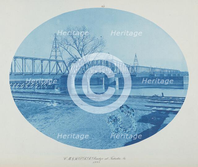 C.M. & St. P. RR Bridge at Sabula, Ia., 1885. Creator: Henry Bosse.