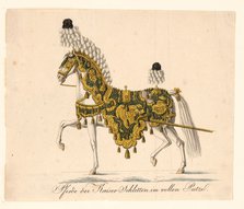 Decorated horse furniture of the Emperor's Ceremonial Horse-Drawn Carriages, 1815. Artist: Anonymous  