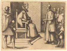 The Envoy of Tuscany thanking the Queen, 1612. Creator: Jacques Callot.