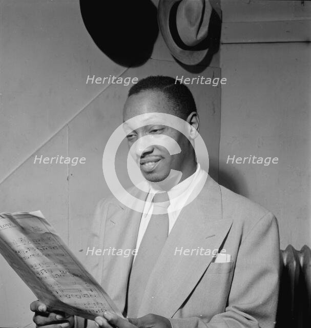 Portrait of Tadd Dameron, New York, N.Y.(?), ca. Sept. 1947. Creator: William Paul Gottlieb.