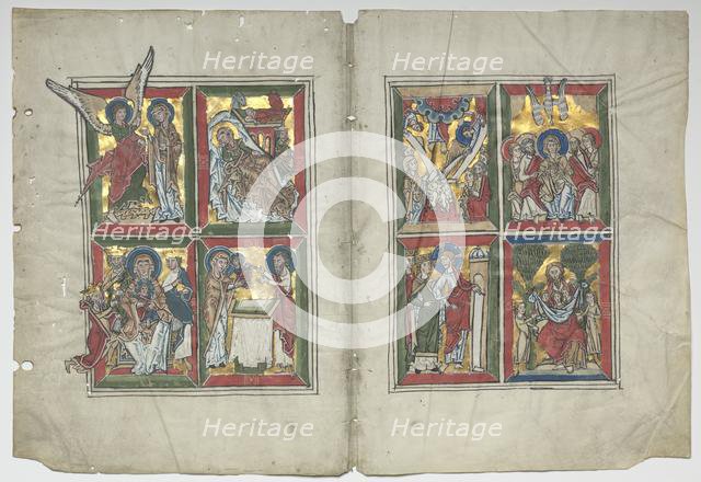 Bifolia with Scenes from the Life of Christ, 1230-1240. Creator: Unknown.