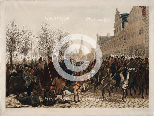 Cossacks in Hamburg, 18 March 1813, 1813. Artist: Suhr, Christoph (1771-1842)