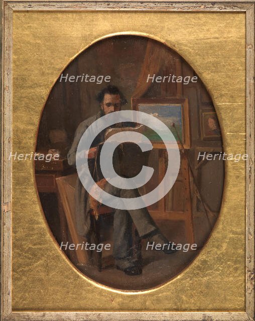 A Painter in his Studio. The Artist Himself (?), 1863-1867. Creator: David Jacobsen.