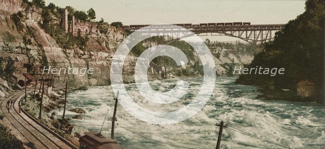 Niagara, Whirlpool Rapids and bridge, ca 1900. Creator: Unknown.
