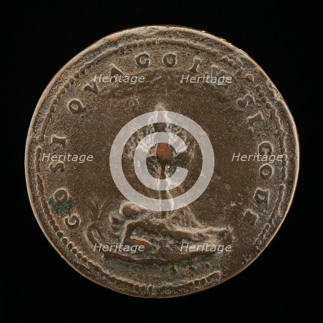 Man Lying at the Foot of a Laurel Tree [reverse], c. 1561. Creator: Domenico Poggini.