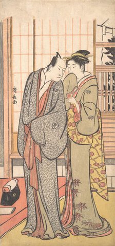 Ichikawa Yaozo III with a Lady, ca. 1785. Creator: Torii Kiyonaga.