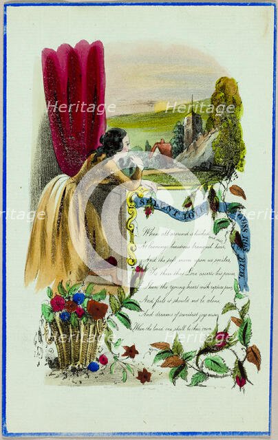 Silent Love (valentine), c. 1840. Creator: Unknown.