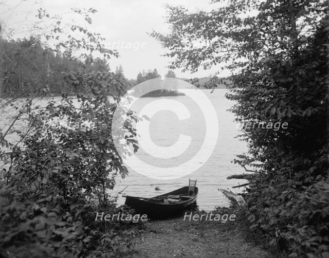 Glimpse of Upper St. Regis Lake, Adirondack Mtns., N.Y., between 1900 and 1910. Creator: Unknown.