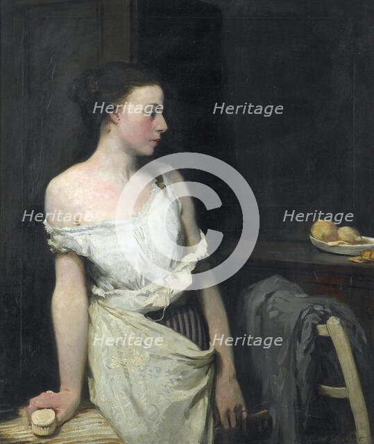 Girl at her toilet,  c1910. Creator: Glyn Warren Philpot.