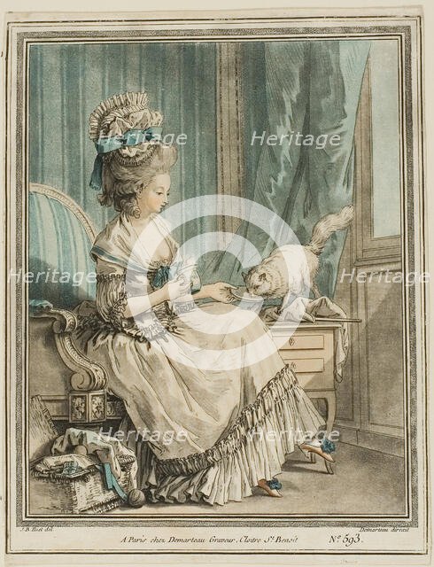 The Cat's Repast, 1778/79. Creator: Gilles-Antoine Demarteau.