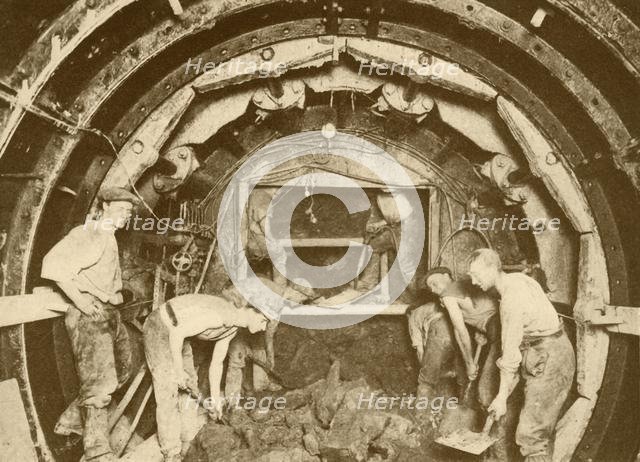 'Tube Tunnel Excavation By Means of Greathead Boring Shield', c1930. Creator: Unknown.