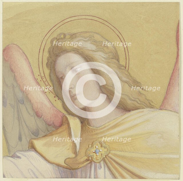 Bust of an angel, c1840-1880. Creator: Eduard von Steinle.