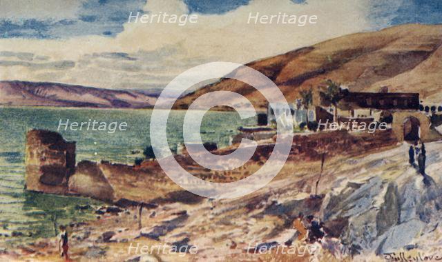 'The Lake of Galilee, Looking South from Tiberias', 1902. Creator: John Fulleylove.