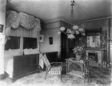 Barber house, Washington, D.C. - bedroom, between 1890 and 1950. Creator: Frances Benjamin Johnston.