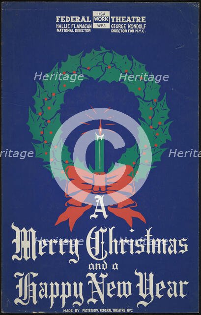 A Merry Christmas and a Happy New Year, [193-]. Creator: Unknown.