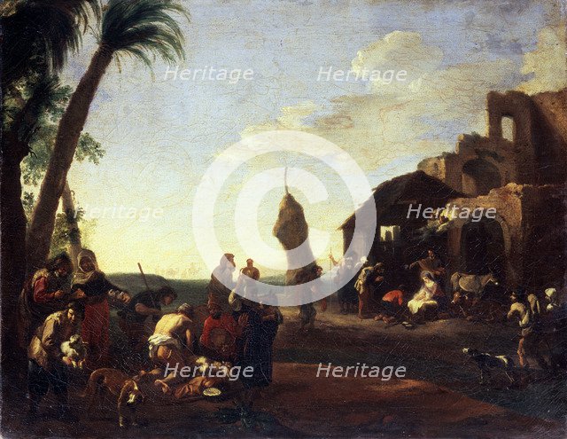 'The Adoration of the Christ Child', 1650s. Artist: Jan Miel