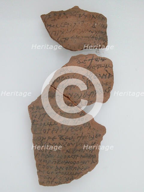 Ostrakon with a Legal Letter, Coptic, 580-640. Creator: Unknown.