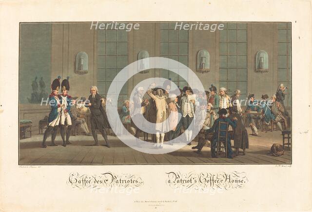 Caffeé des Patriotes - A Patriot's Coffée House, 1792. Creator: Jean Baptiste Morret.