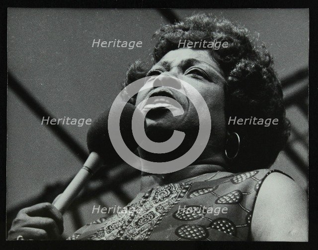 American singer Sarah Vaughan at the Capital Radio Jazz Festival, Knebworth, Hertfordshire, 1981. Artist: Denis Williams