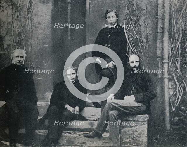 The Prince of Wales and his tutors at Oxford University, c1860 (1910). Creator: Unknown.