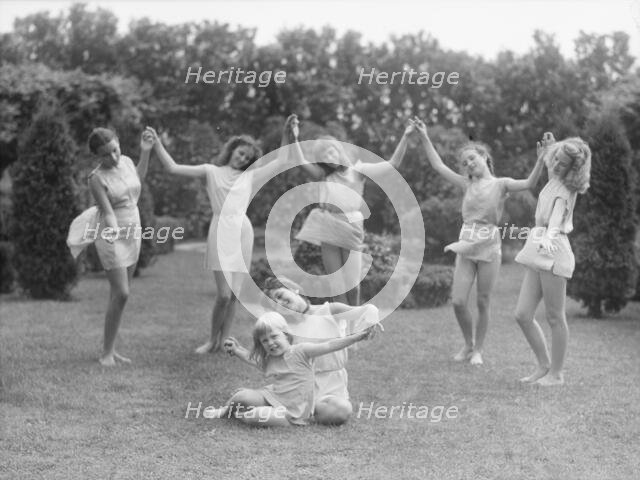 Elizabeth Duncan dancers and children, 1941 Creator: Arnold Genthe.