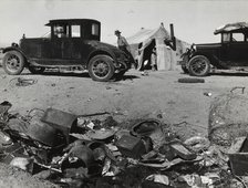 Refugee families encamped near Holtville, California, 1937. Creator: Dorothea Lange.