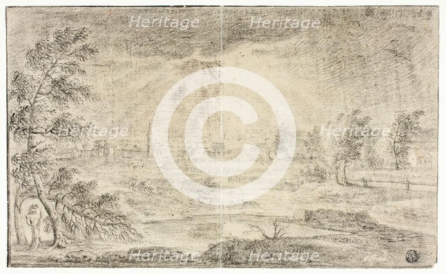Landscape with Village, 1720. Creator: Unknown.