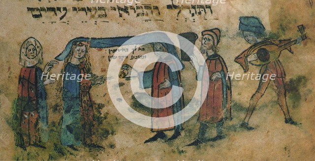 Marriage. Haggadah, Mid of the 15th cen.. Artist: Anonymous  