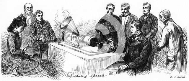 'Reproducing Speech', 1878.Artist: C A Keetels