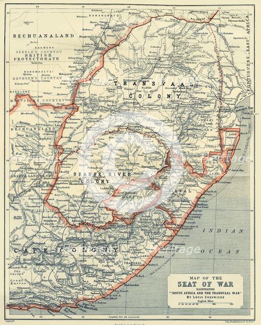 'Map of the Seat of War', 1900. Creator: Unknown.