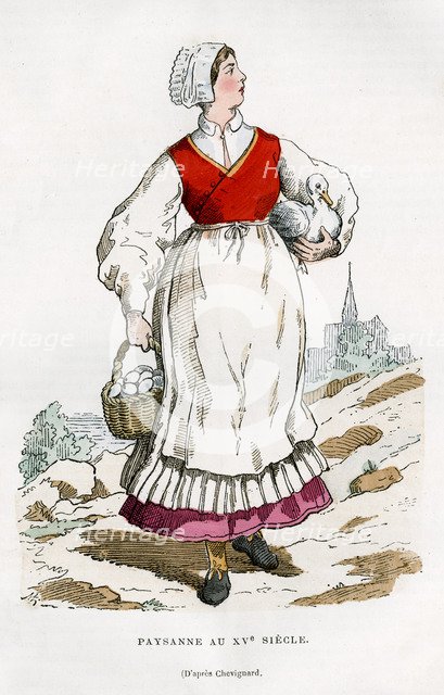 Peasant woman, 15th century (1882-1884). Artist: Unknown