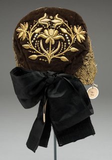 Embroidered Headdress, 1700s. Creator: Unknown.