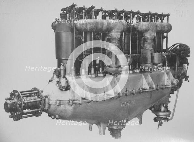 Argus As III (O) aircraft engine, produced under license by Opel during WW1, induction side, 1919. Creator: Air Ministry.