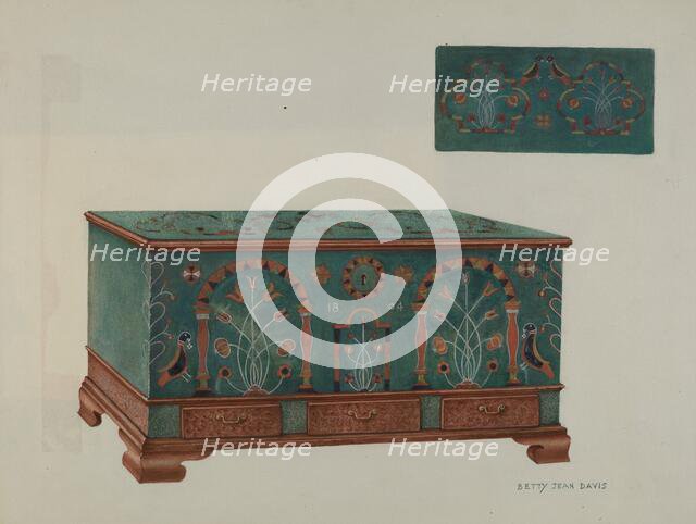Pa. German Chest, c. 1939. Creator: Betty Jean Davis.