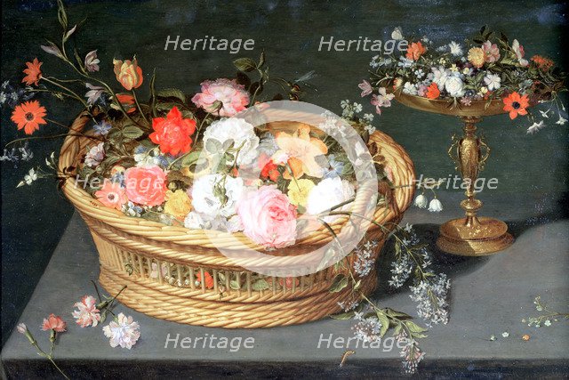 'A Basket of Flowers', c1590-1625. Artist: Jan Brueghel the Elder