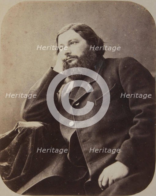 Gustave Courbet, ca 1866. Creator: Nadar, Gaspard-Félix (1820-1910).