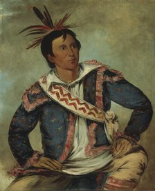 Há-tchoo-túc-knee, Snapping Turtle, a Half-breed, 1834. Creator: George Catlin.