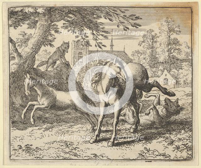 Renard Goes with the Badger to Court to Appease the Lion's Anger, 1650-75. Creator: Allart van Everdingen.