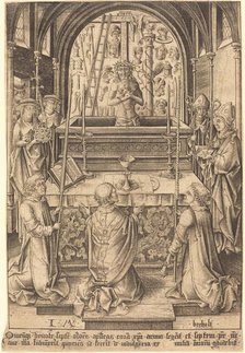 The Mass of Saint Gregory, c. 1480/1485. Creator: Israhel van Meckenem.
