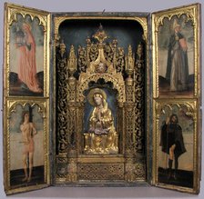 Altar Shrine with Four Saints, Italian, ca. 1450-75. Creator: Unknown.